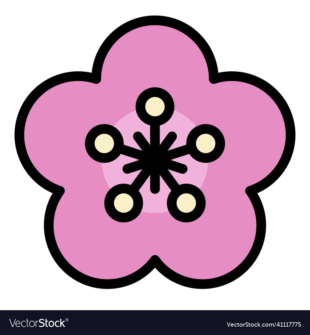Plum flower icon chinese new year