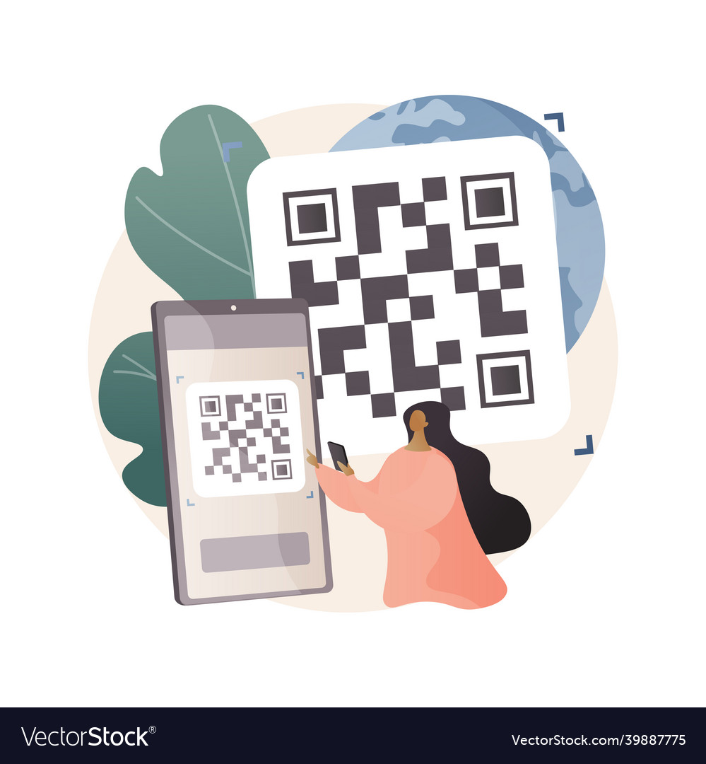 Qr code abstract concept Vector Image Qr code abstract concept