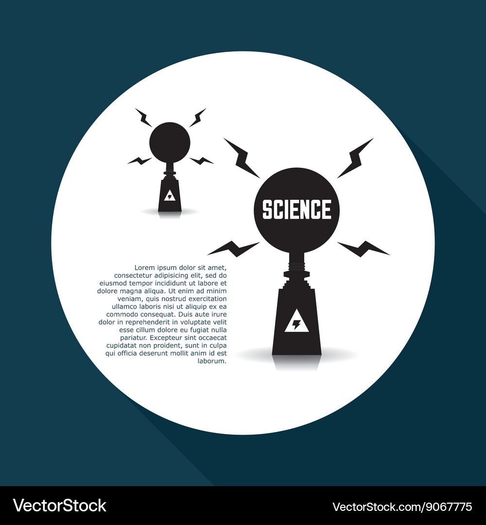 Science icon laboratory concept flat Royalty Free Vector