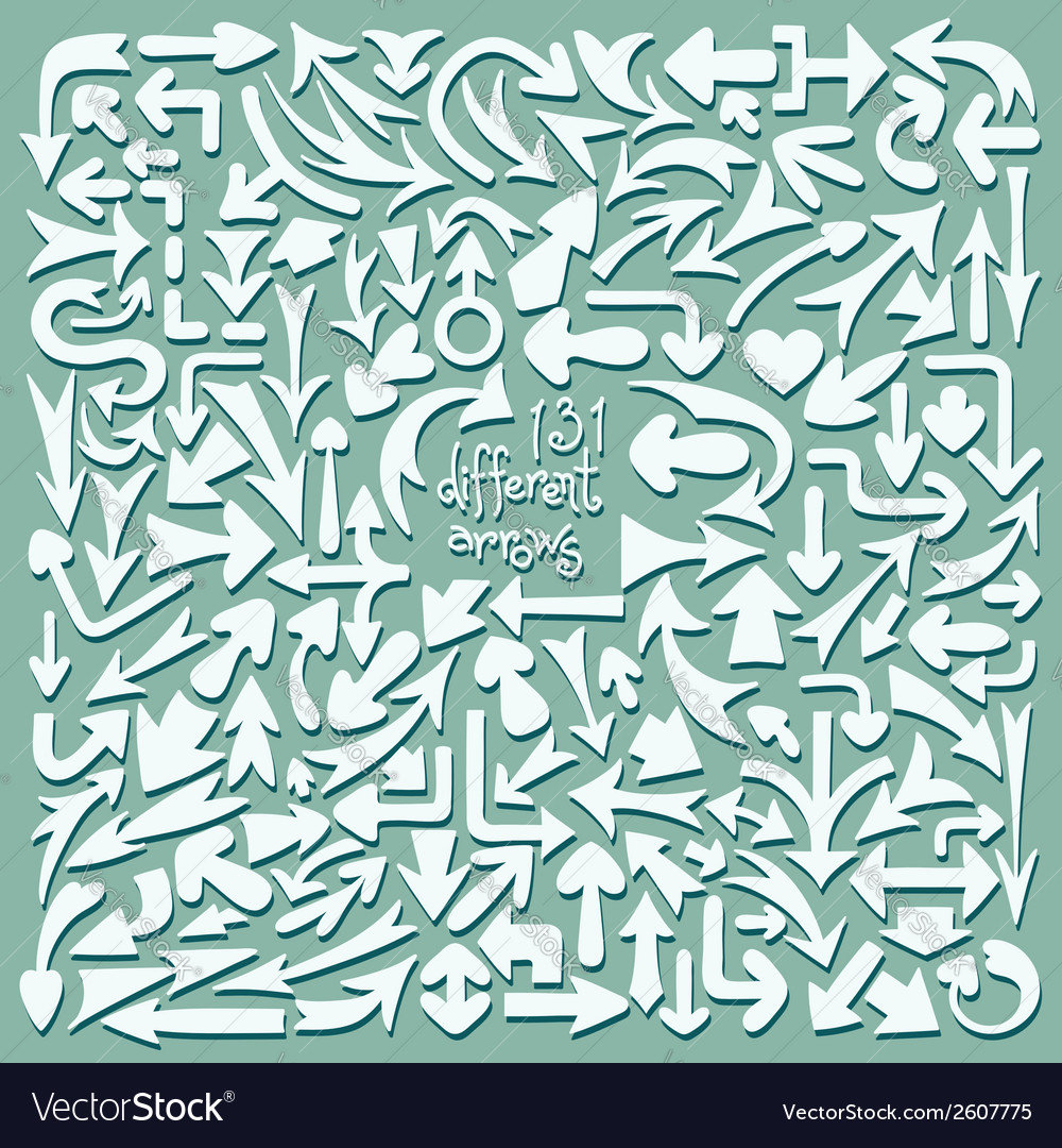 Set 131 different arrows design elements