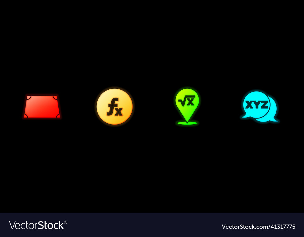 Set acute trapezoid shape function mathematical vector image Set acute trapezoid shape function mathematical