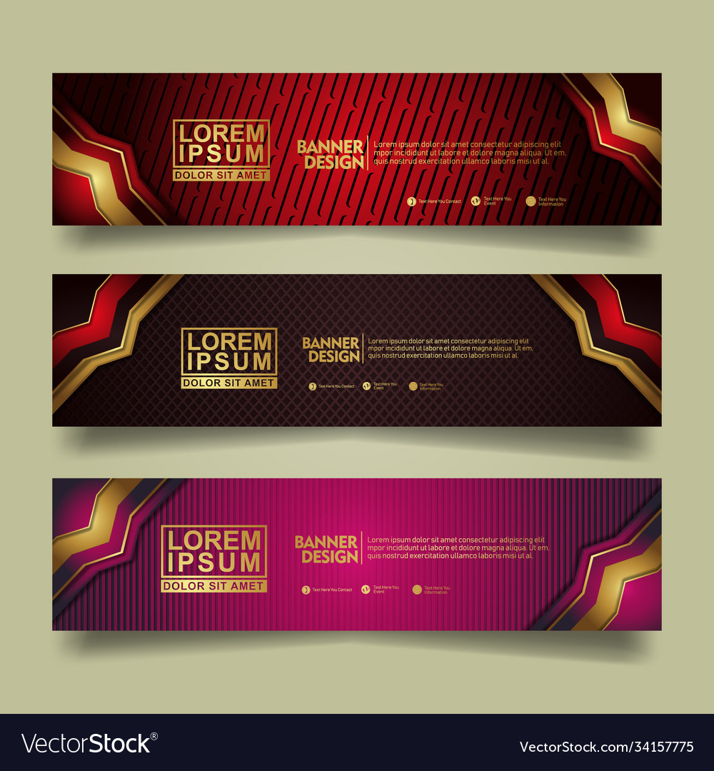 Set banner template design with luxury