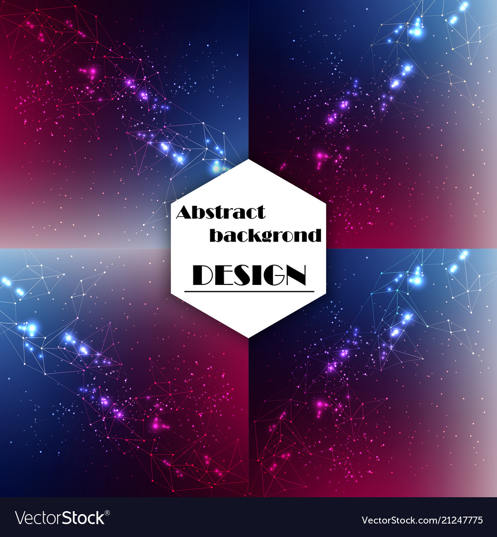 Set of abstract technology web banner