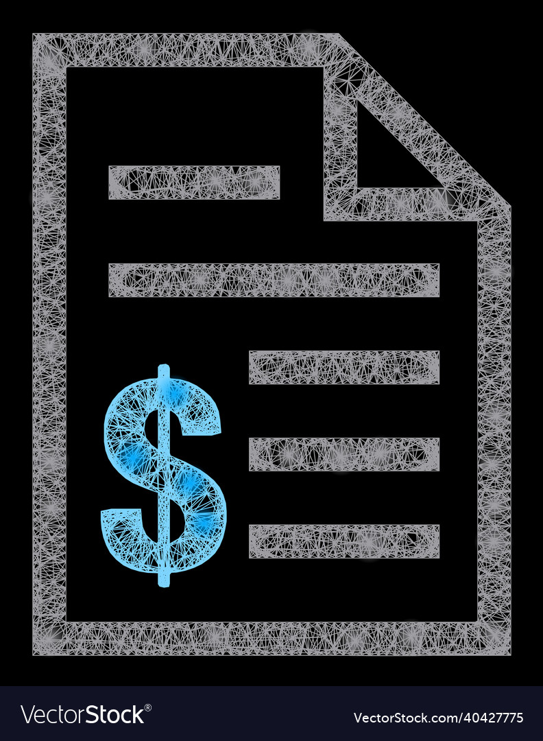 Shining net mesh price list with lightspots vector image Shining net mesh price list with lightspots
