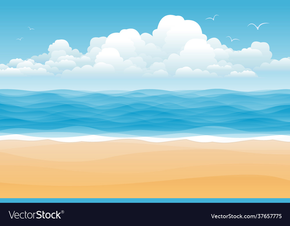 Tropical seascape Royalty Free Vector Image - VectorStock