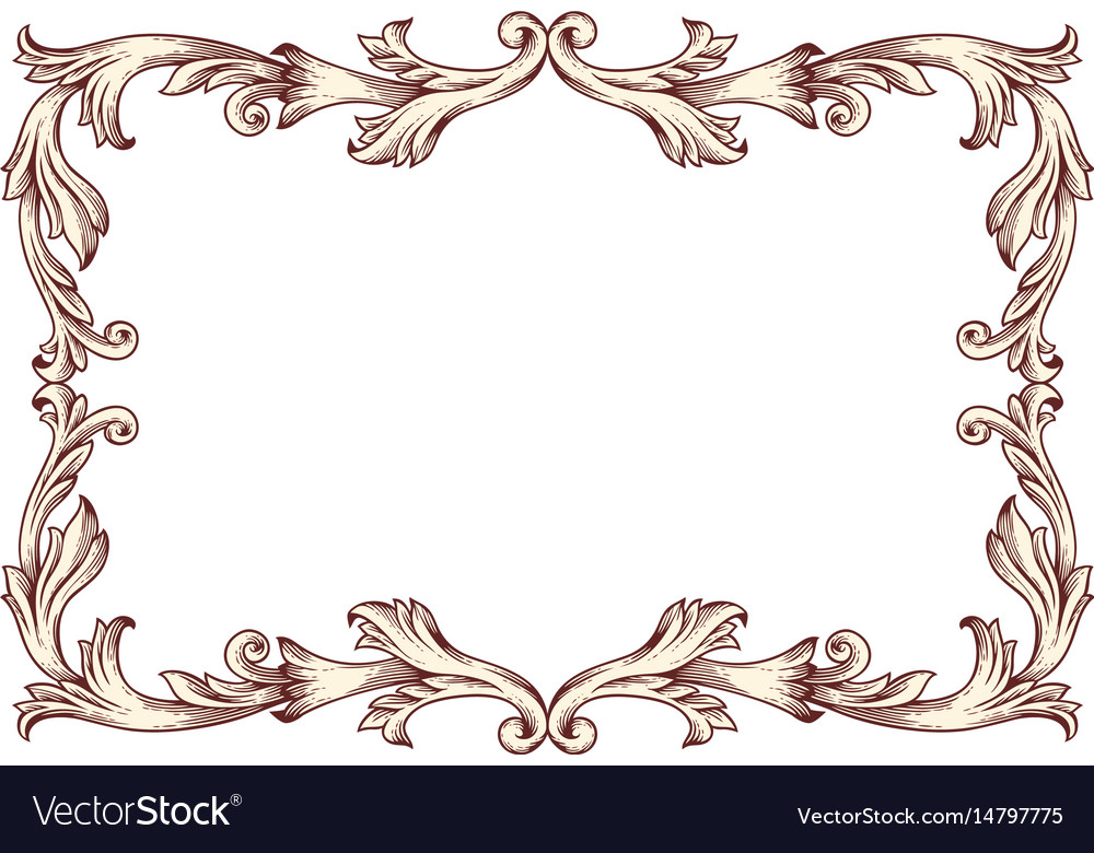 vector free border vintage Image Royalty baroque Free Vector frame border Vintage