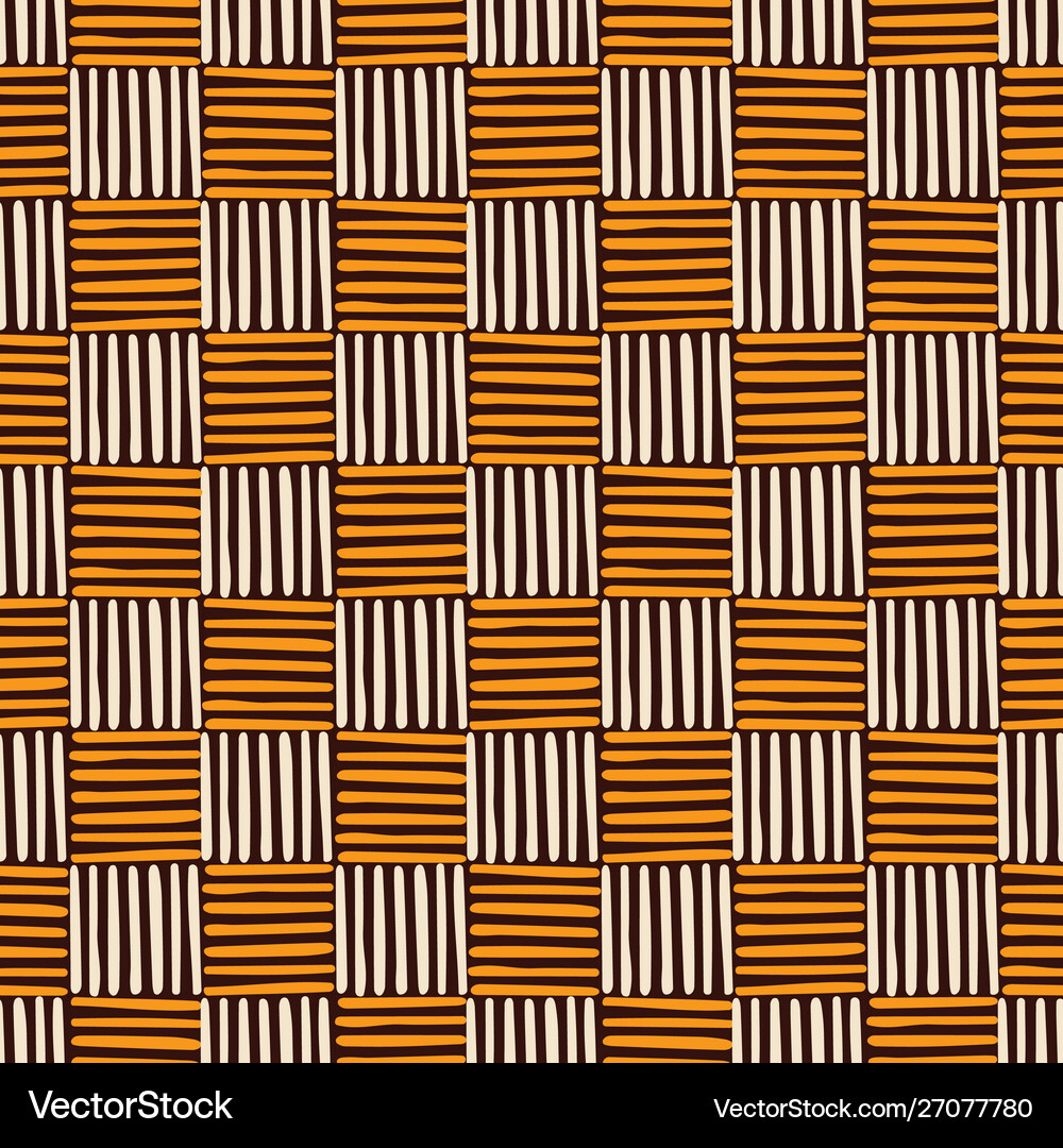 Abstract seamless pattern hand drawn striped Vector Image
