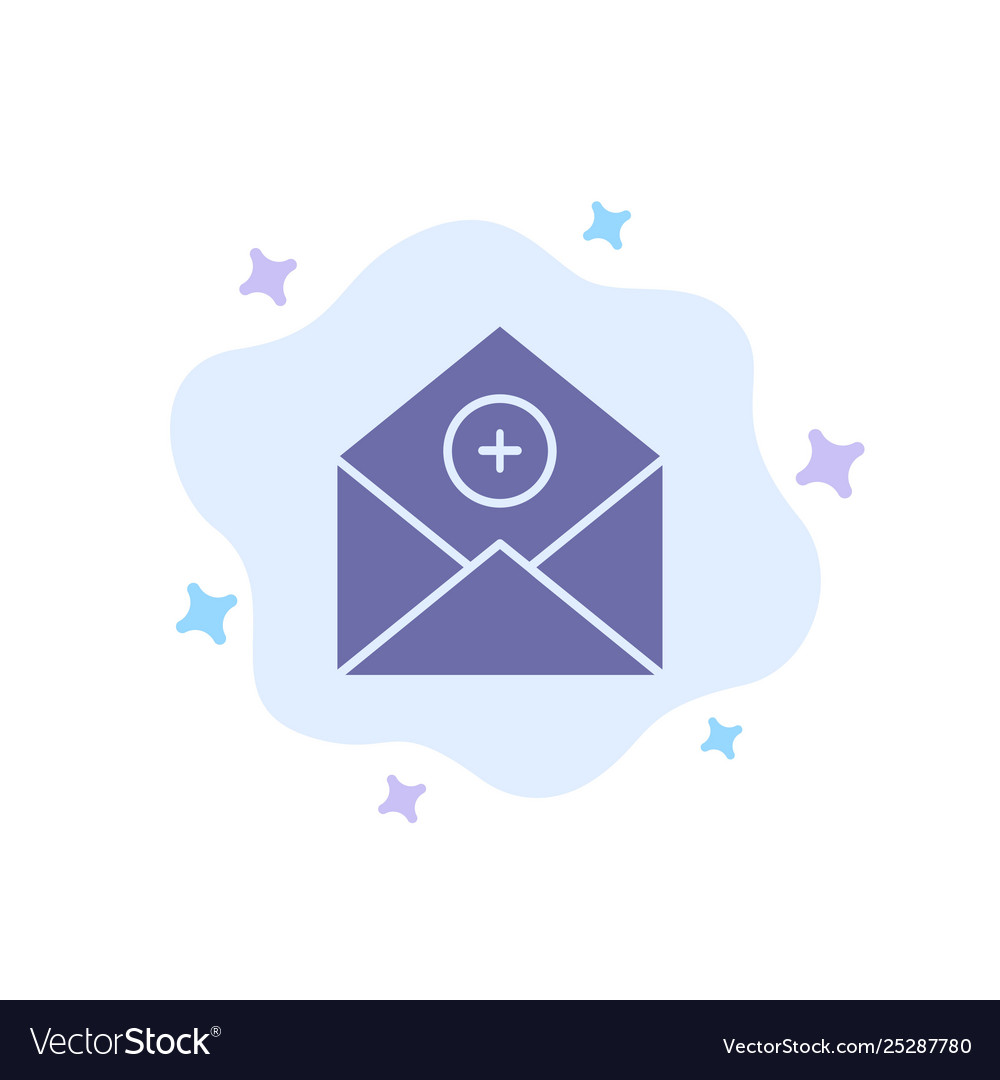 Add add-mail communication email mail blue icon