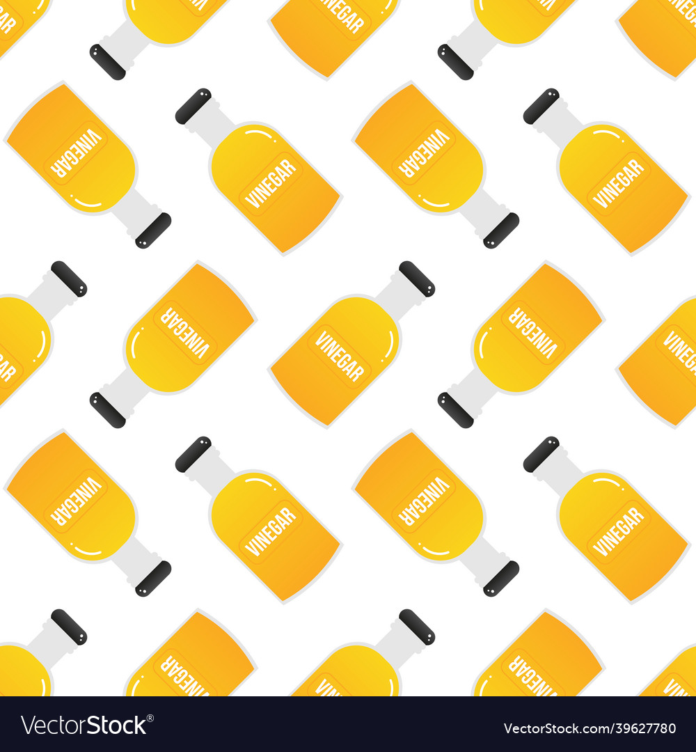 Bottles of apple cider vinegar pattern vector image Bottles of apple cider vinegar pattern