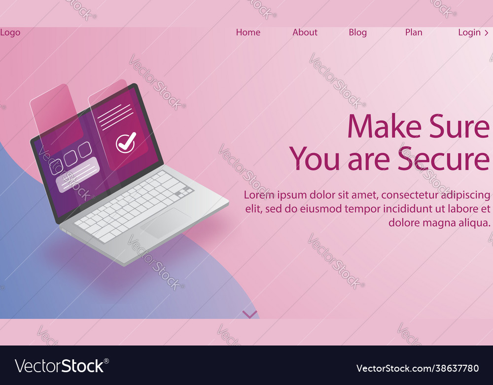 Clean landing page front website security