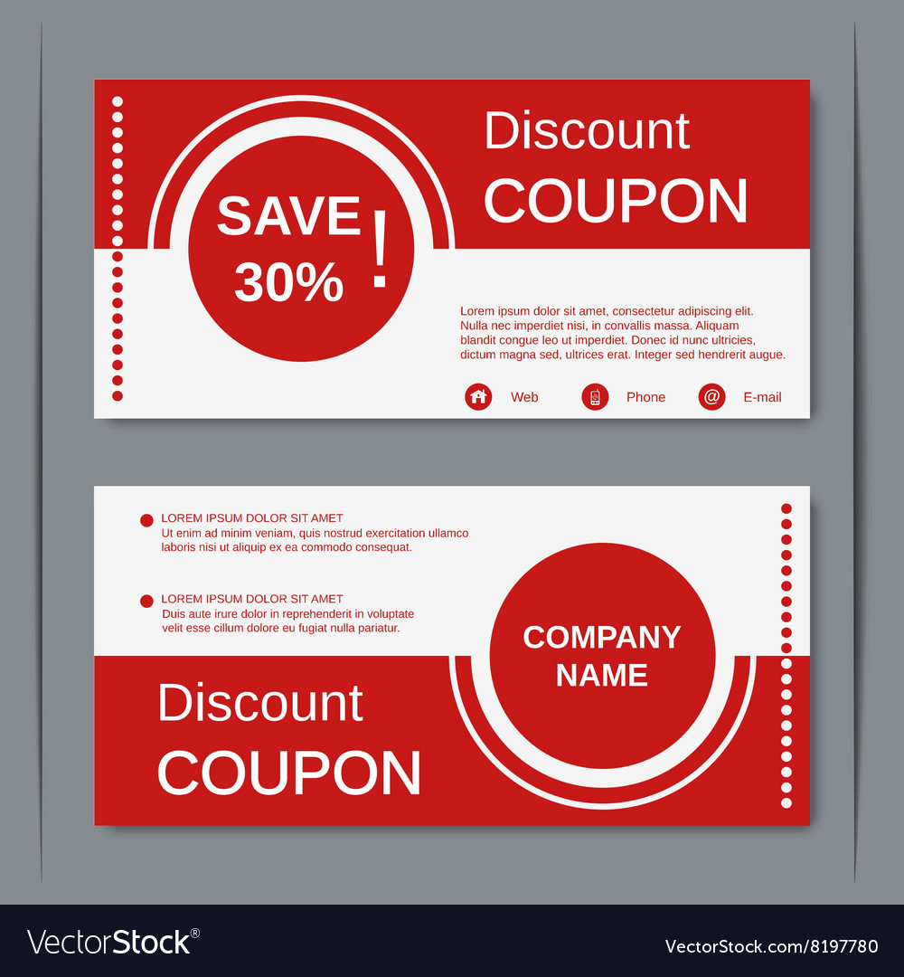 Discount Coupon Design Template Royalty Free Vector Image