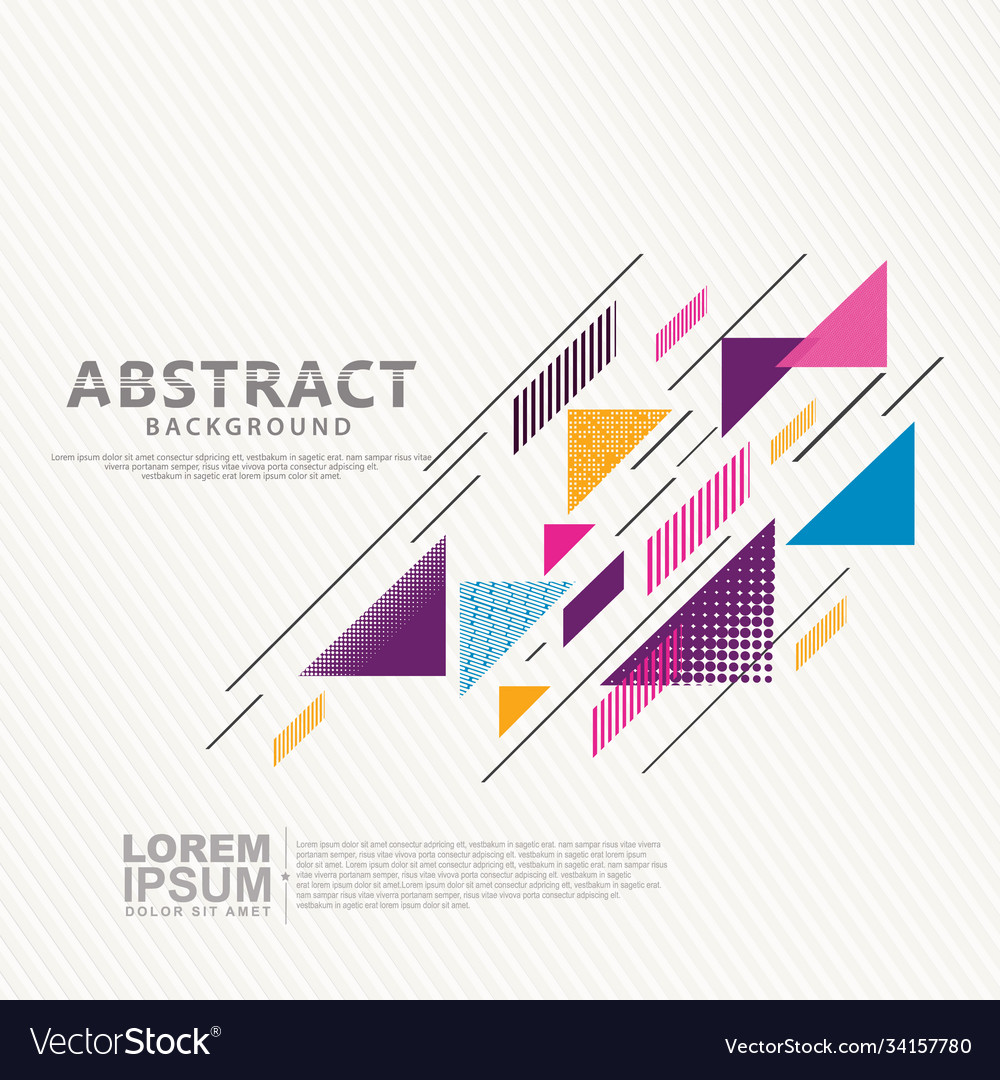 Futuristic and dynamic colorful triangle lines