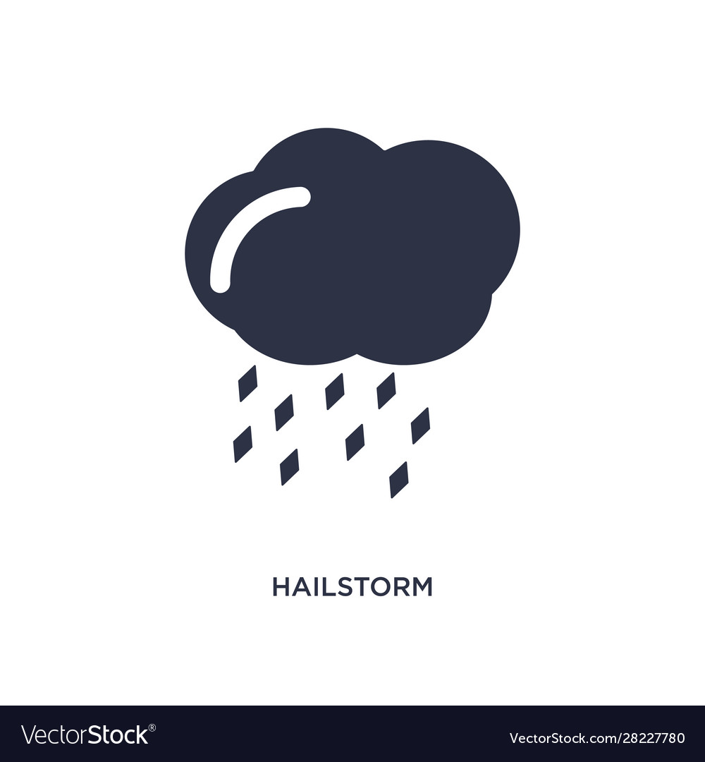 Hailstorm icon on white background simple element Vector Image Hailstorm icon on white background simple element