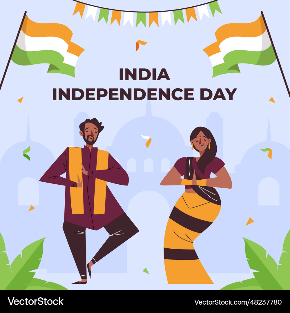 India independence day celebration isolated on Vector Image
