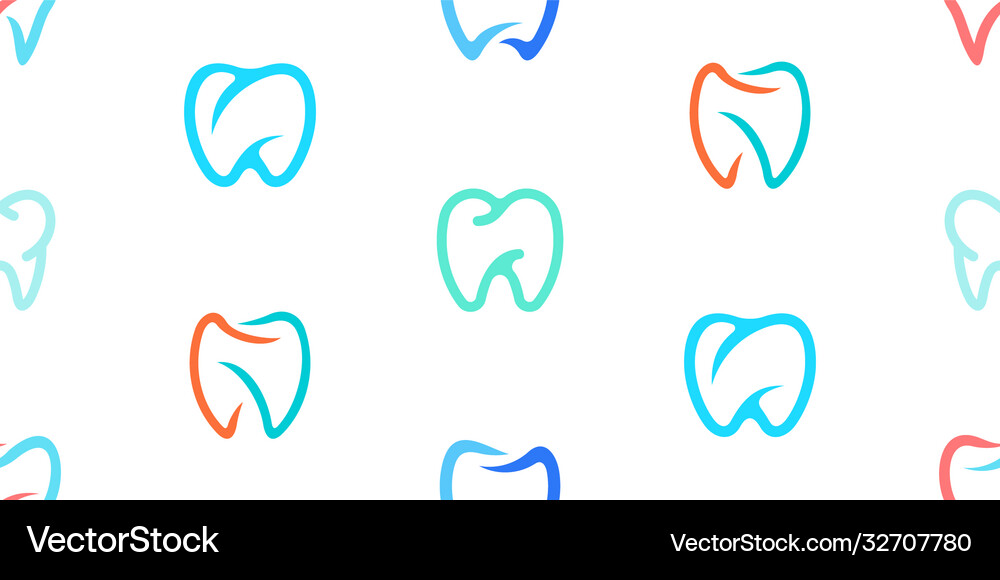 Seamless pattern with dental Royalty Free Vector Image