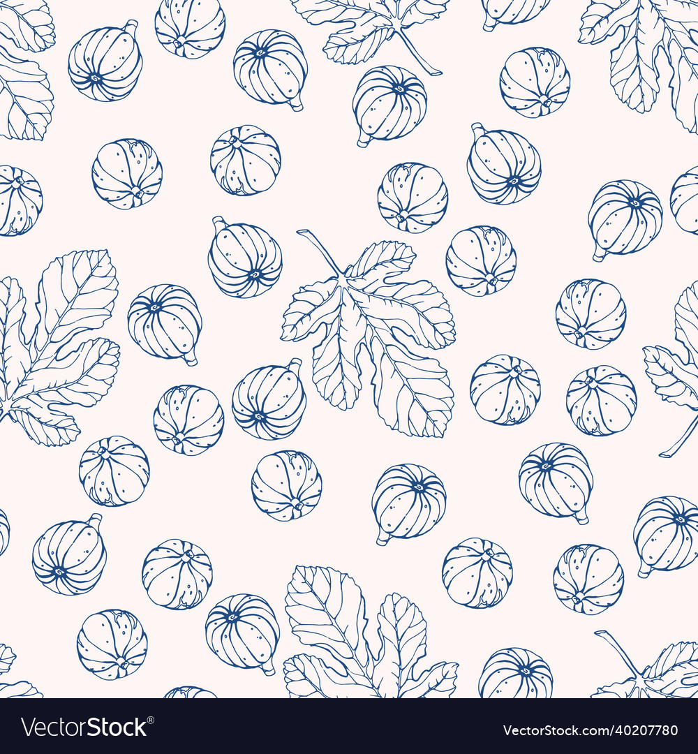Seamless pattern with figs vector image Seamless pattern with figs