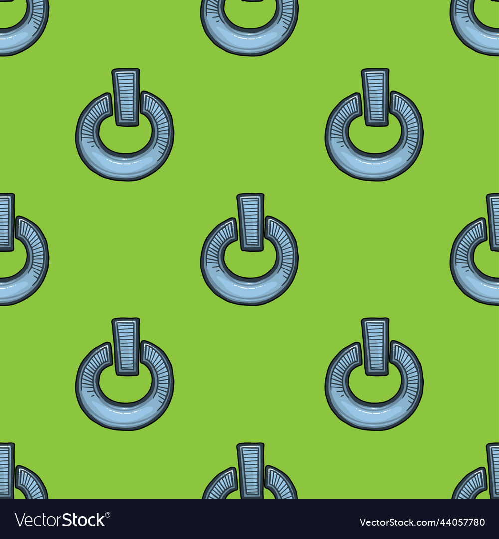 Shutdown icon seamless pattern vector image Shutdown icon seamless pattern