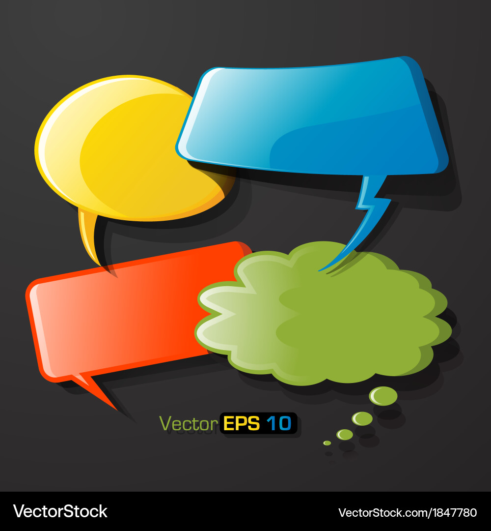 Speech bubbles Royalty Free Vector Image - VectorStock