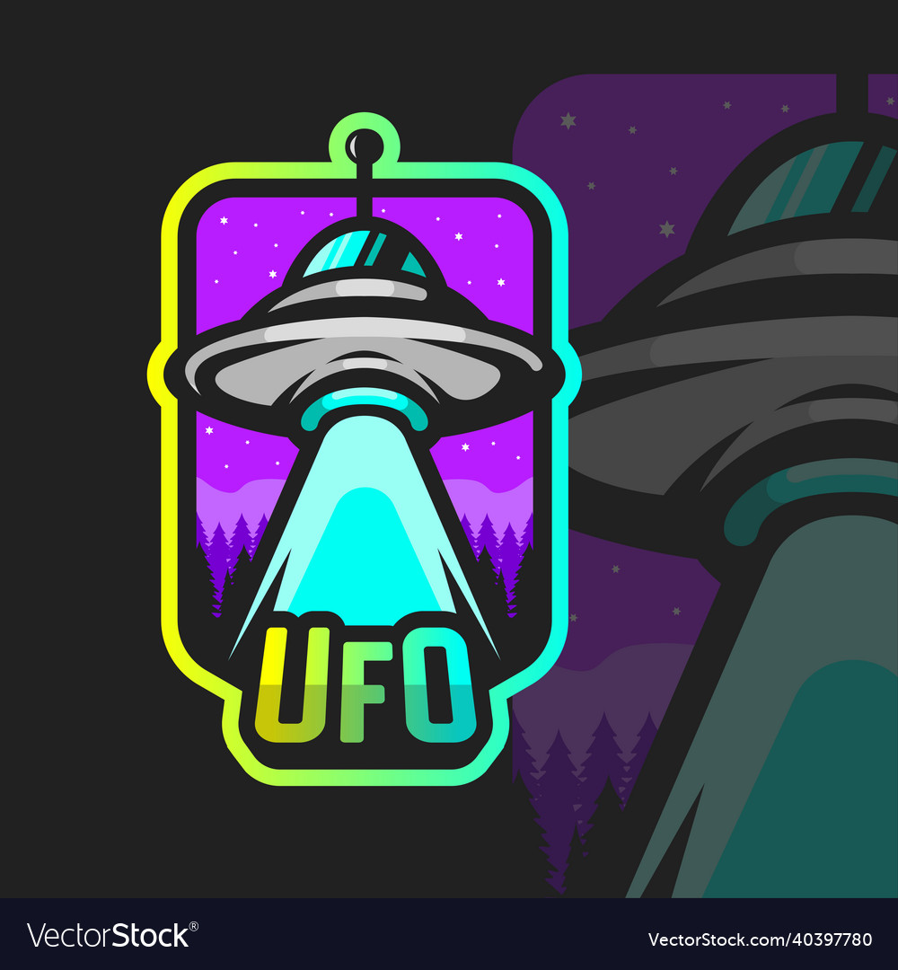 Ufo spacecraft mascot Royalty Free Vector Image