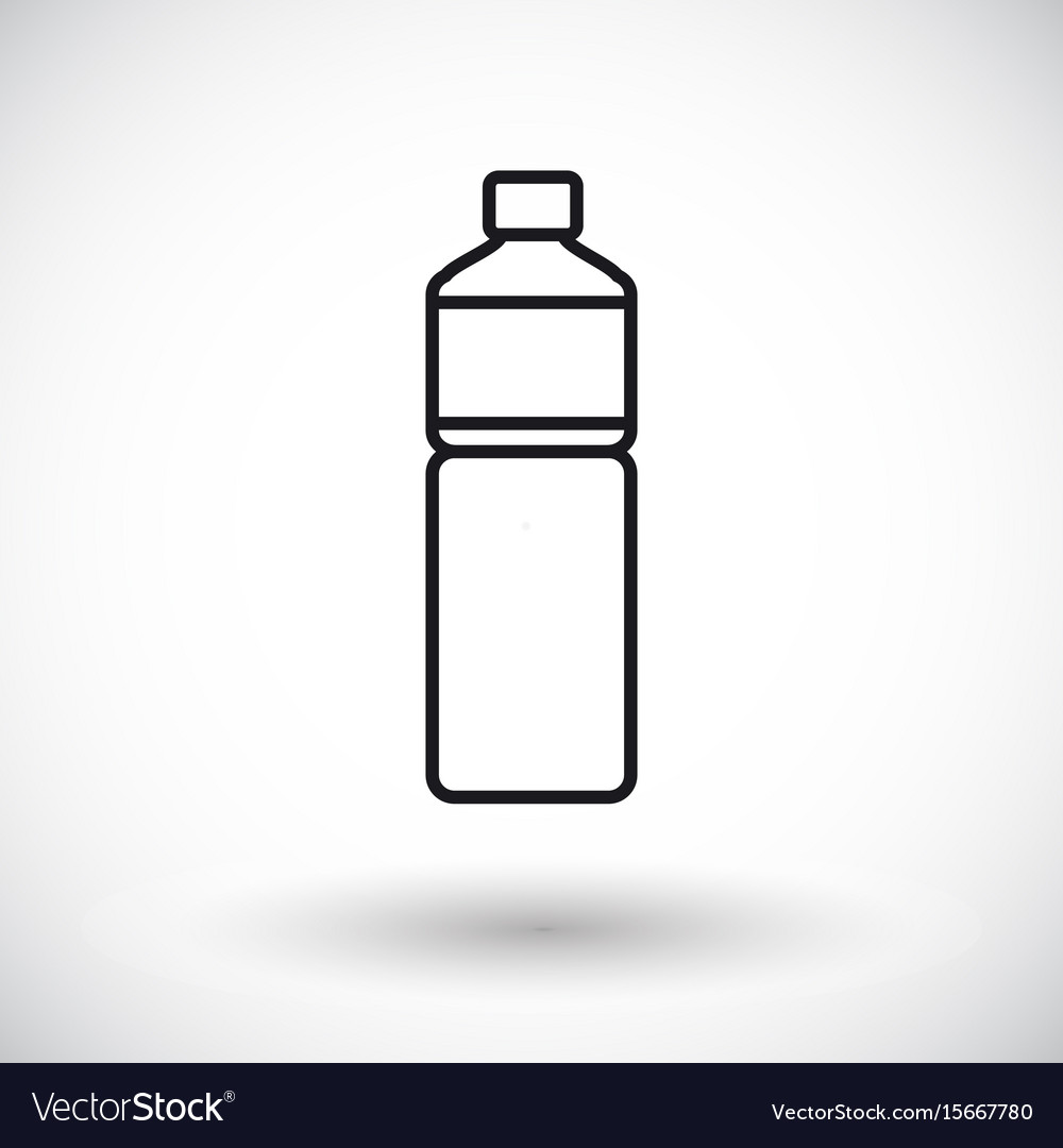 Water Bottle Thin Line Icon