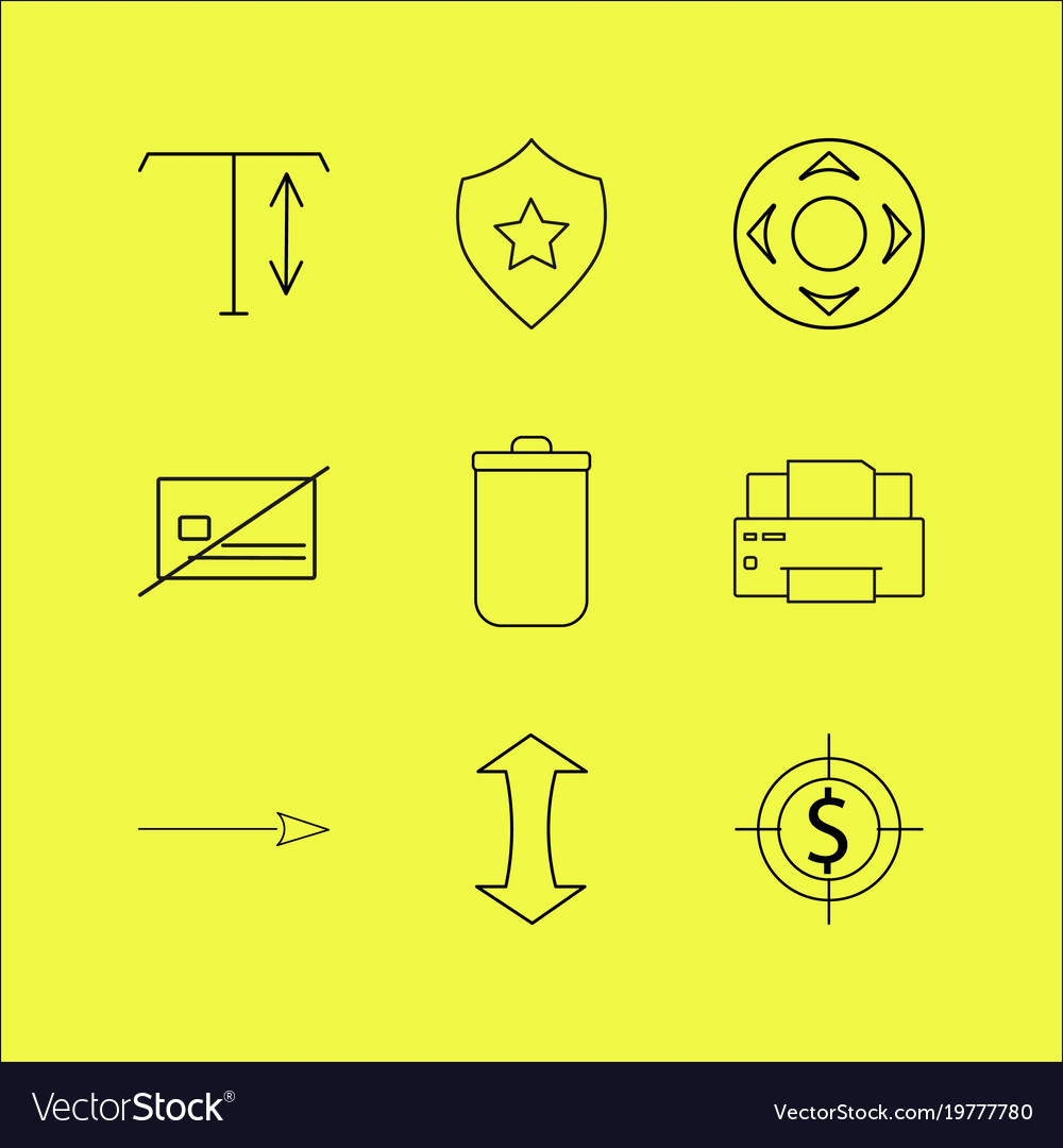 Web linear icon set simple outline icons