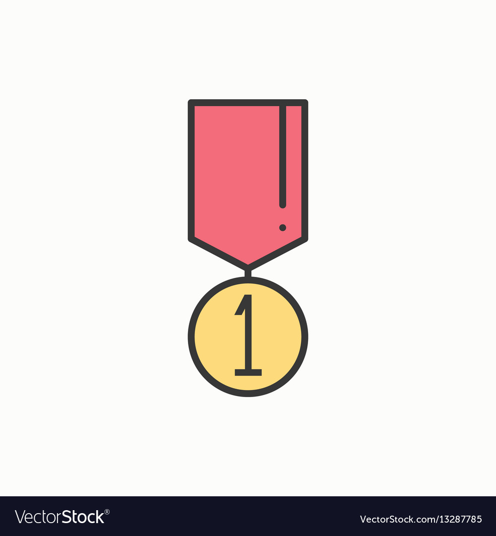 1st place gold medal award with ribbon winner