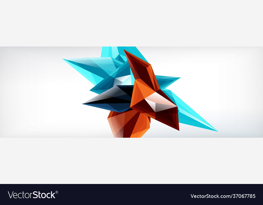 3d triangles and pyramids abstract