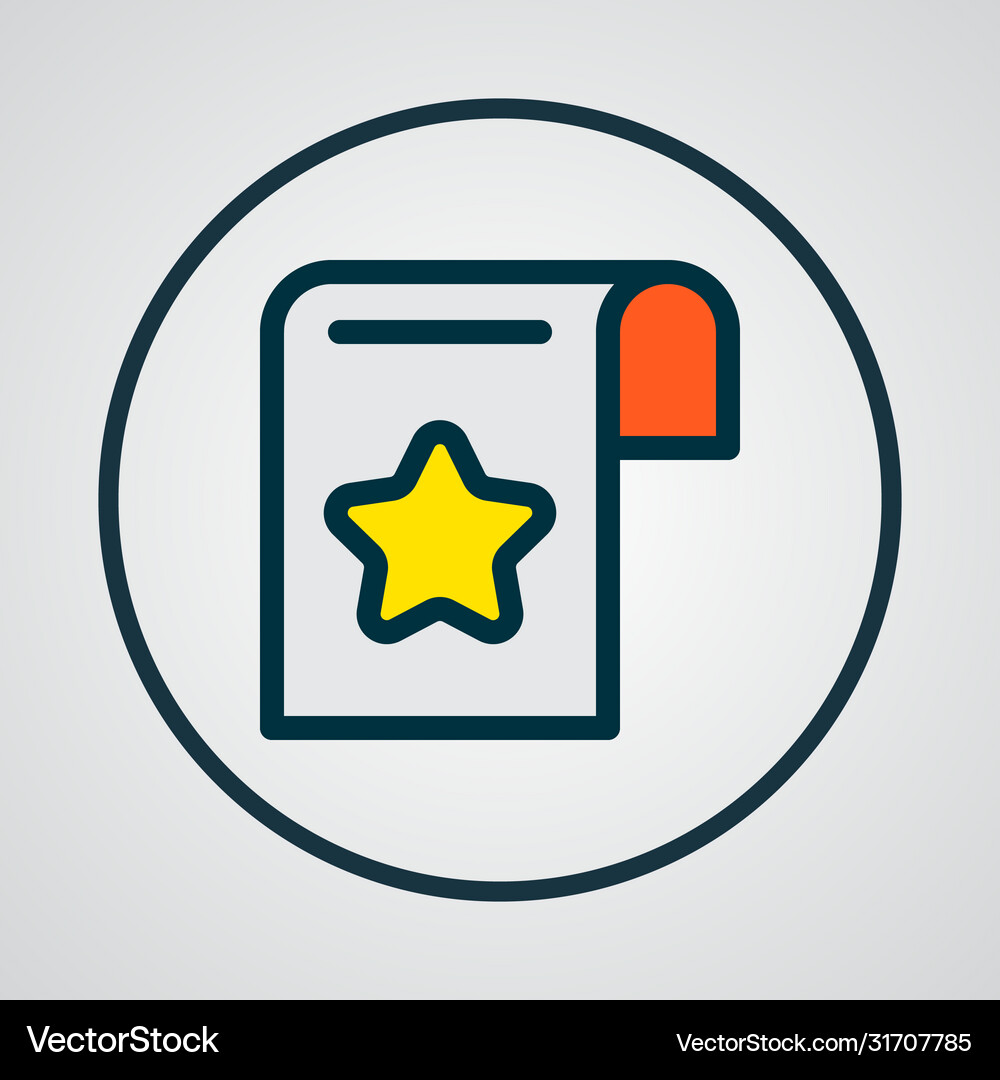 Bookmark icon colored line symbol premium quality Vector Image