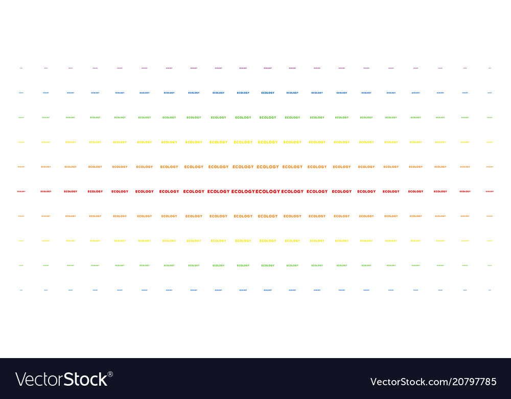 Ecology text spectrum halftone pattern
