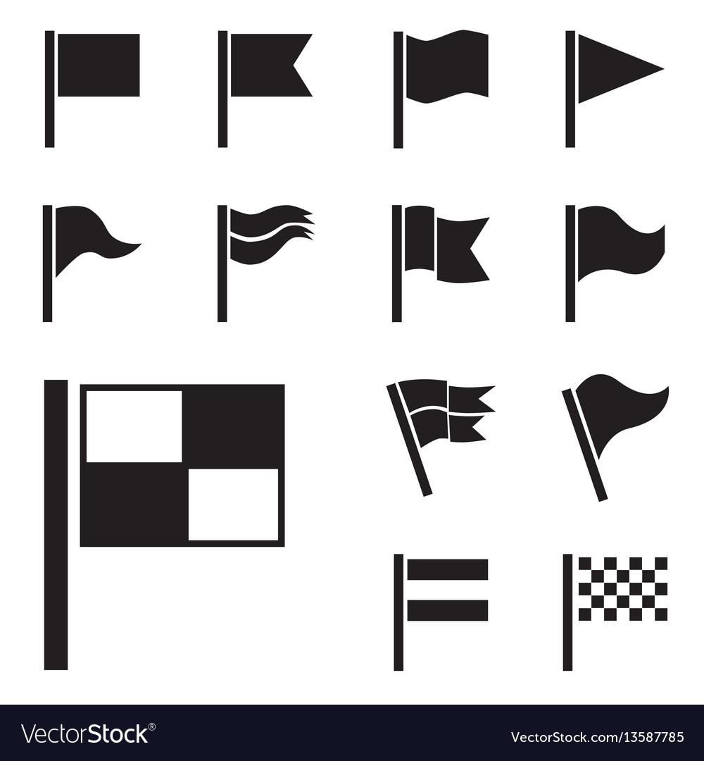 Flag icon set isolated