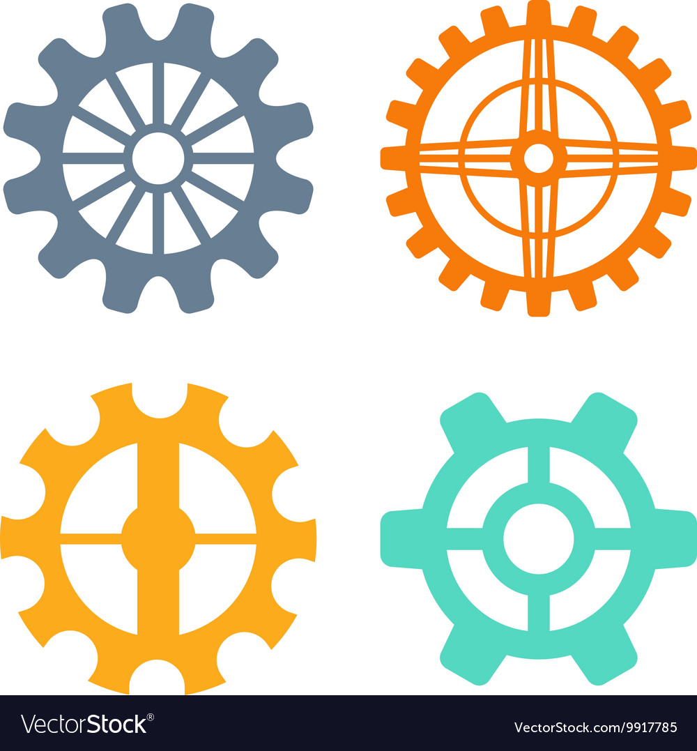 Gears icons set