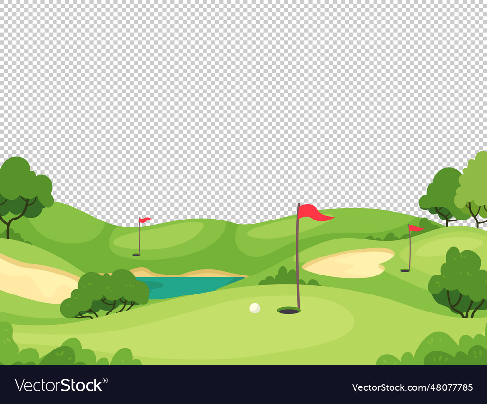 Golf background green course with hole