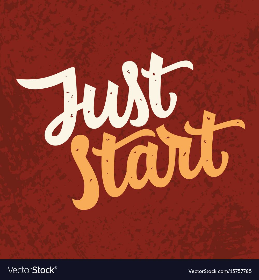 Just star slogan modern calligraphy