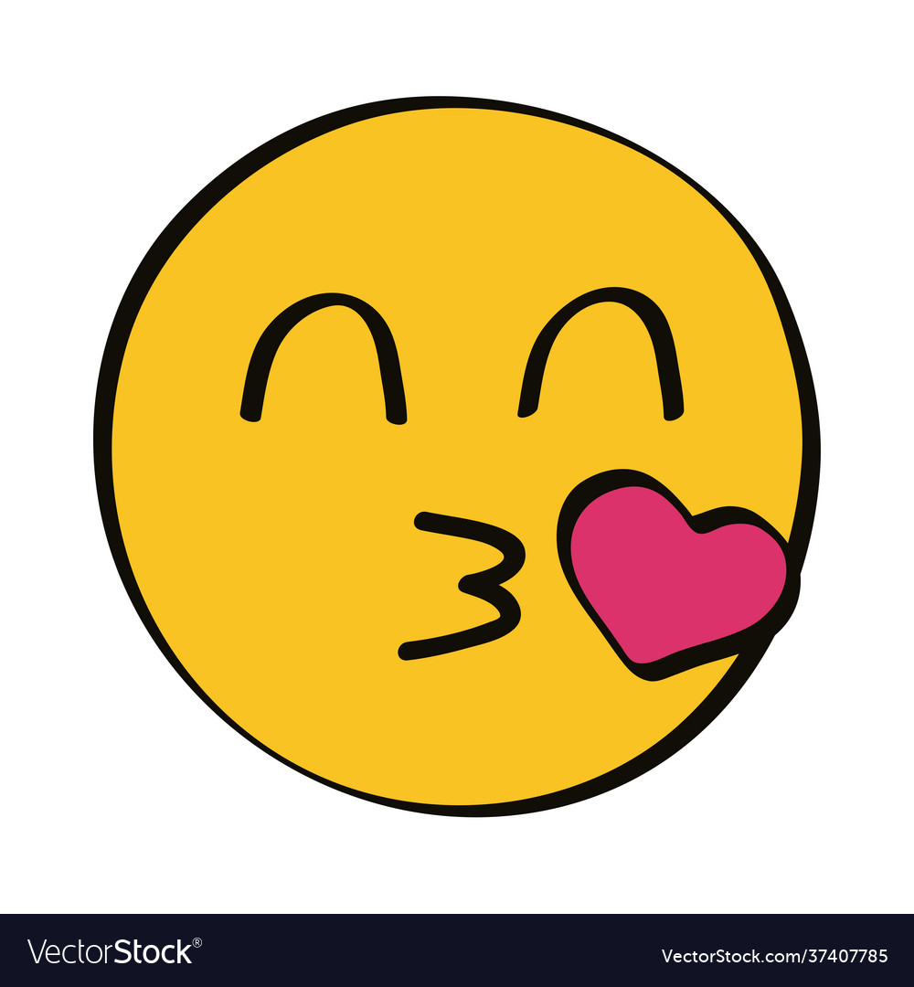 Kissing emoji character