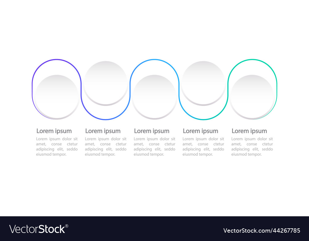 Minimal wave infographic chart design template vector image Minimal wave infographic chart design template