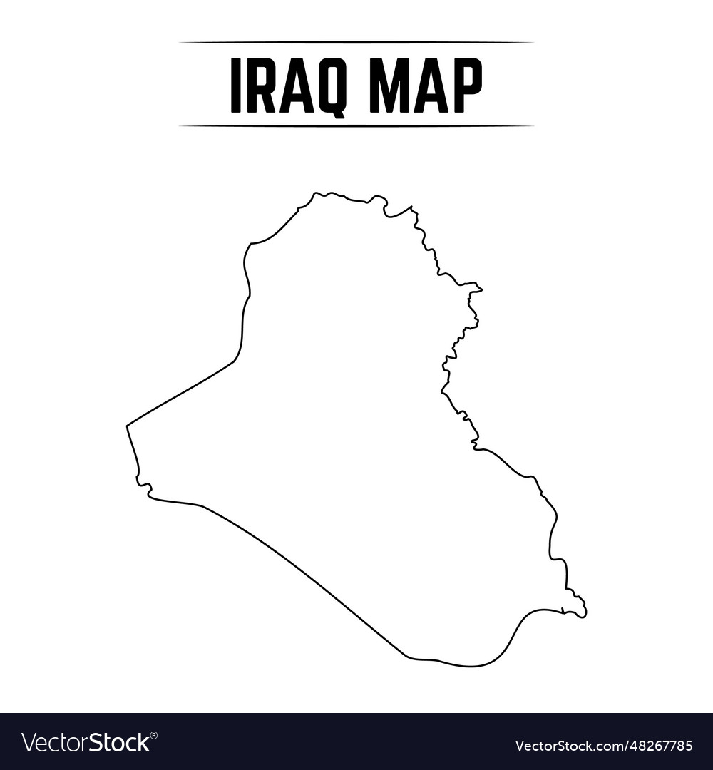 Outline simple map of iraq