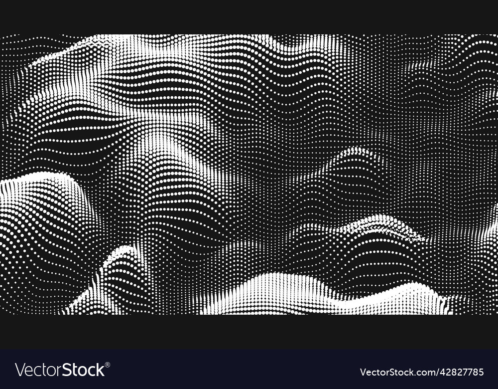 Point wave noise texture abstract dot background vector image Point wave noise texture abstract dot background