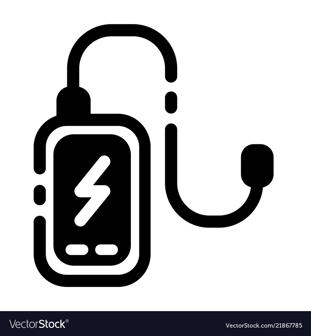 Power bank solid Royalty Free Vector Image - VectorStock