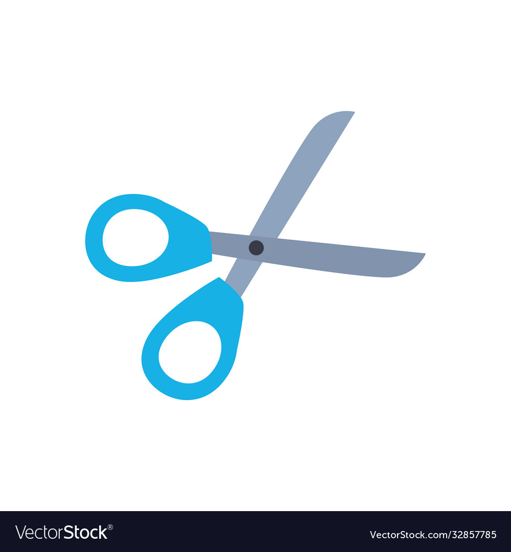 Scissor line and fill style icon design