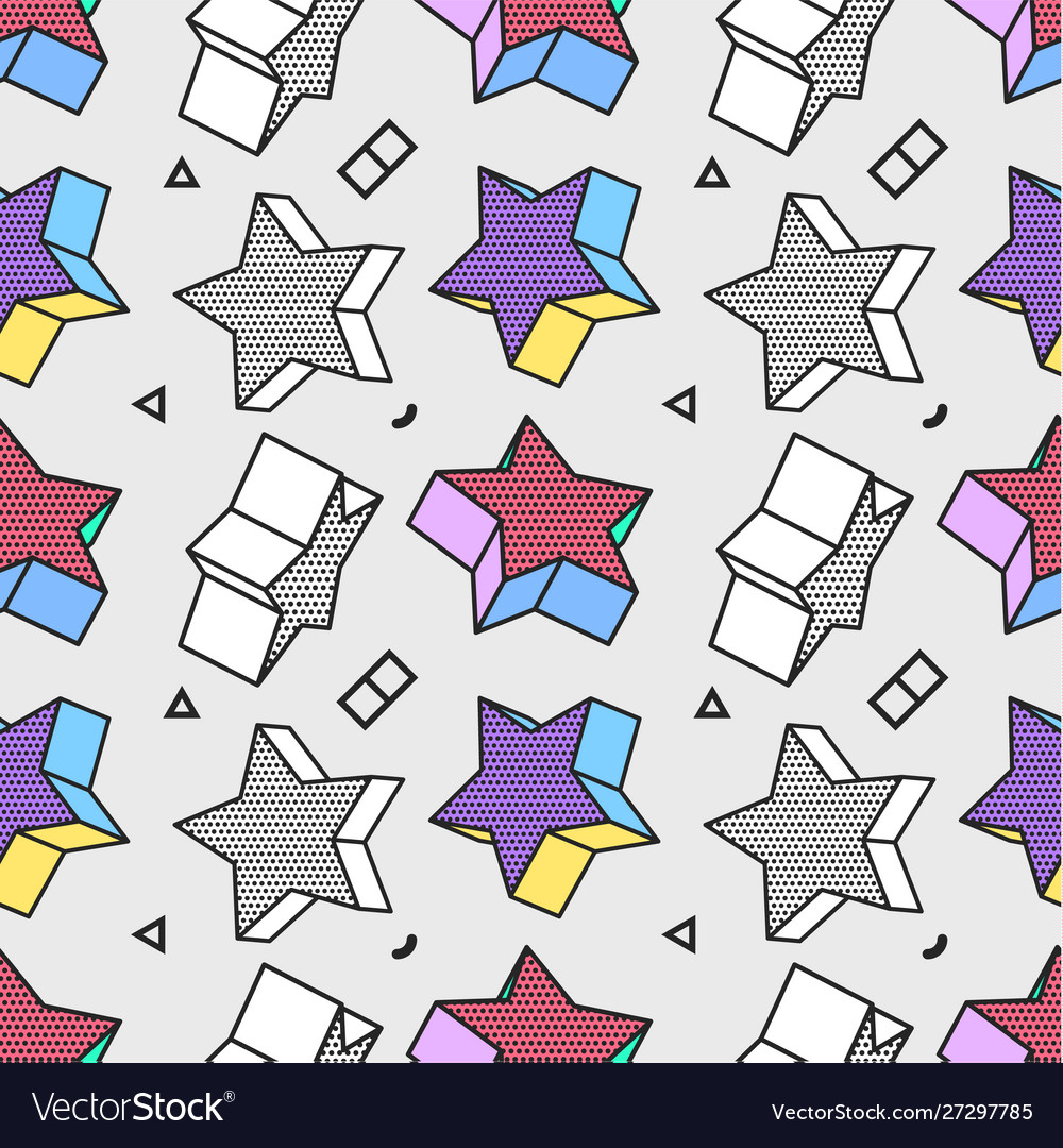 Seamless pattern colorful with 3d graphic