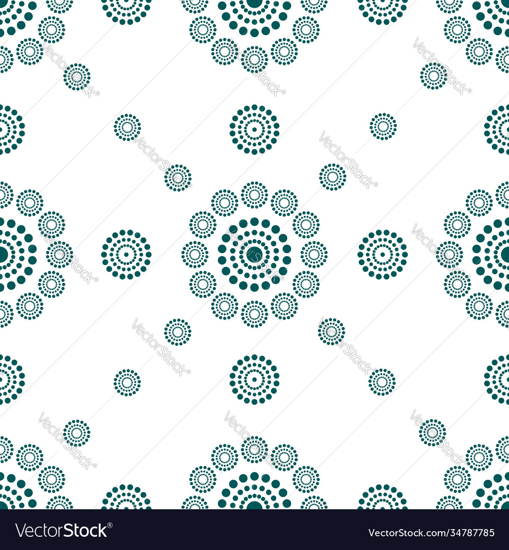 Seamless pattern dots circle perfect motifs vector image Seamless pattern dots circle perfect motifs