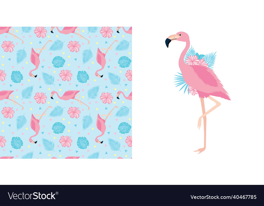 Wallpaper set of seamless patterns with images
