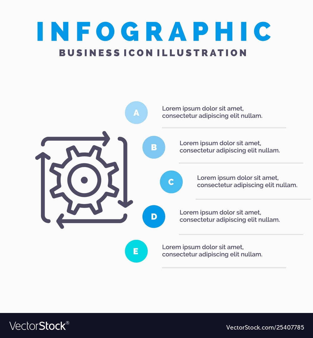 Workflow automation development flow operation vector image Workflow automation development flow operation