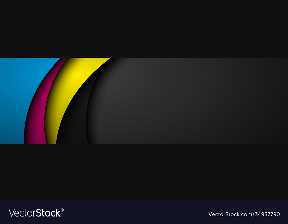Abstract Fluid Header with Cmyk