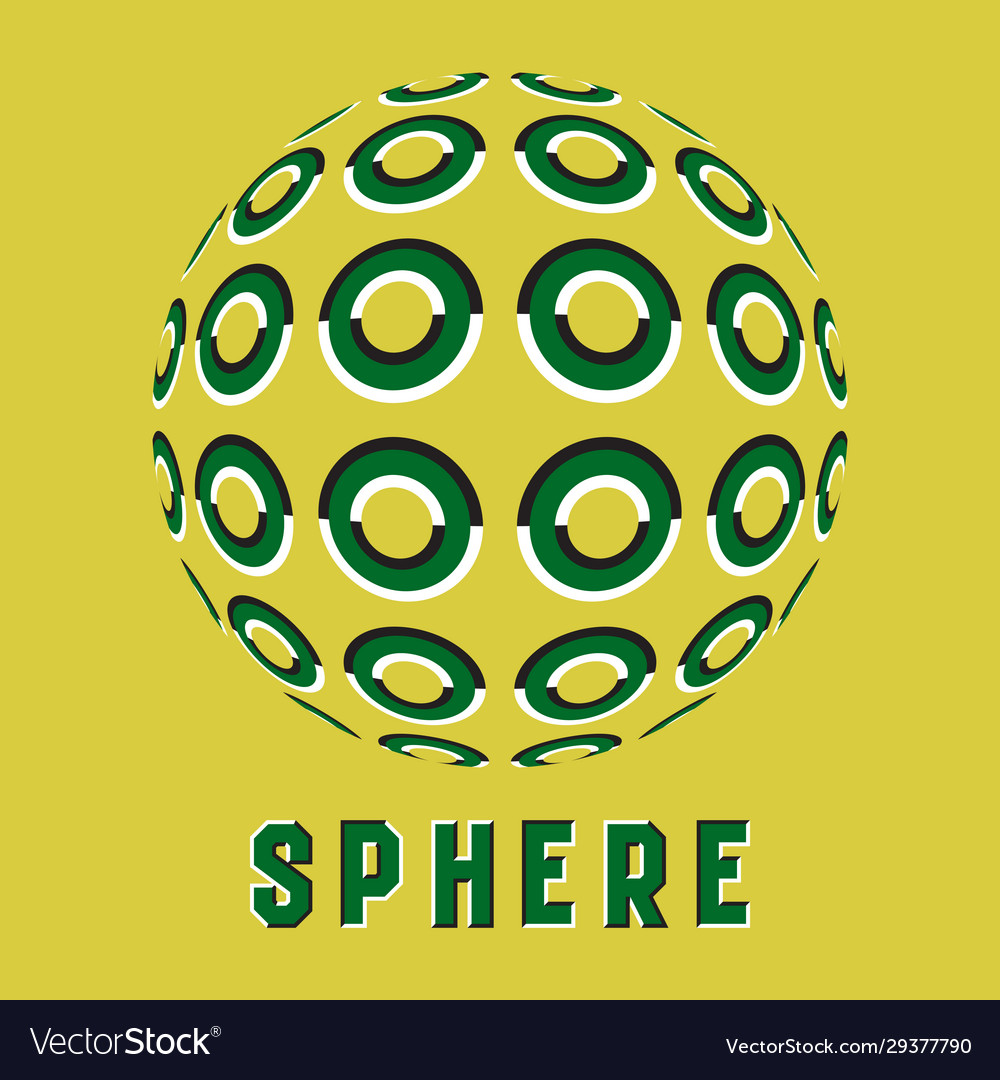 Abstract logo symbol in sphere shape with motion