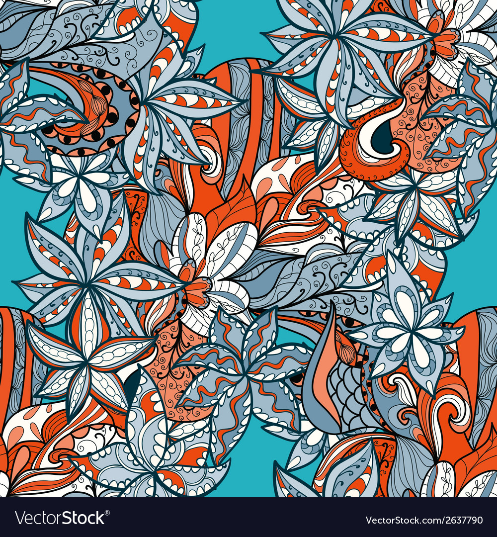 Abstract seamless hand-drawn pattern