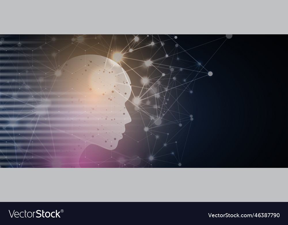 Artificial intelligence technology web background Vector Image Artificial intelligence technology web background