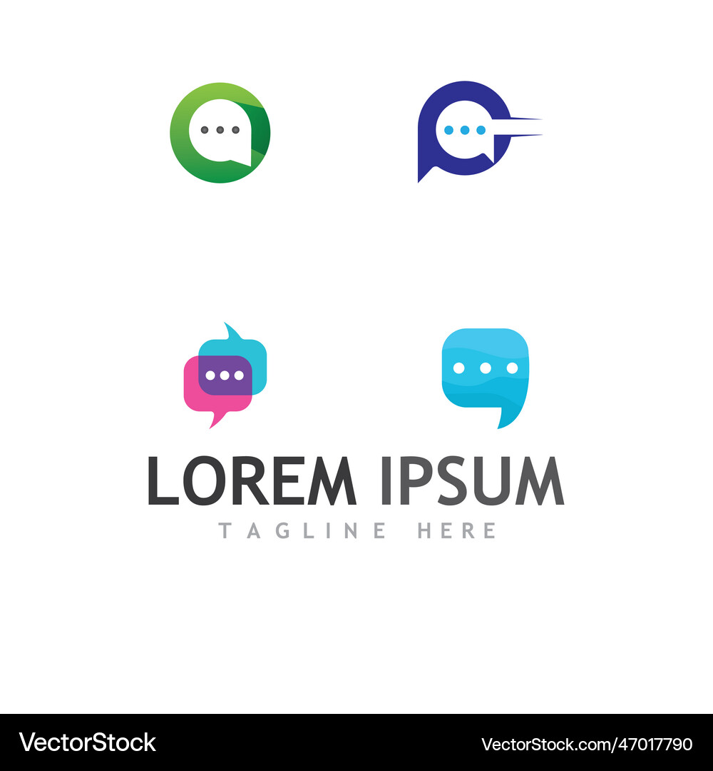 Bubble chat logo image template Royalty Free Vector Image