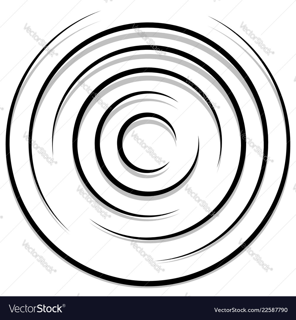 Concentric random circles with dynamic lines Vector Image