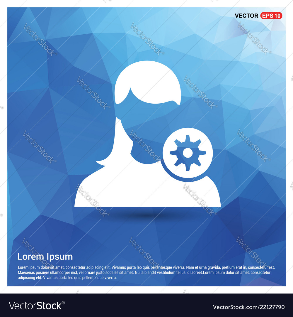 Configuration user icon vector image Configuration user icon